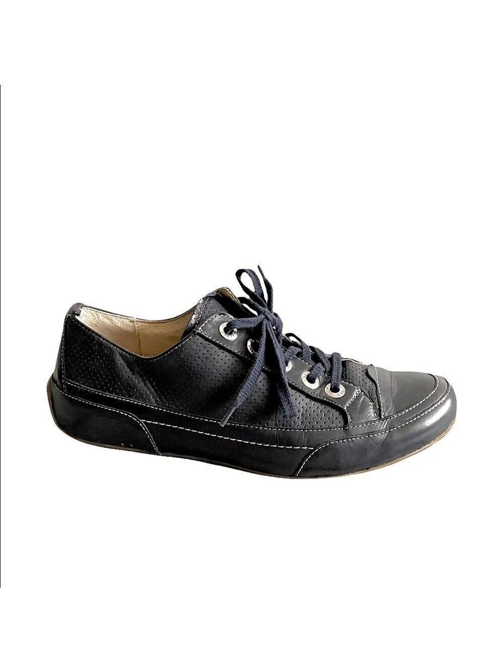 SEMLER SELECT Germany Blue Leather Lace Up Casual Sneaker Walking Shoes 6.5